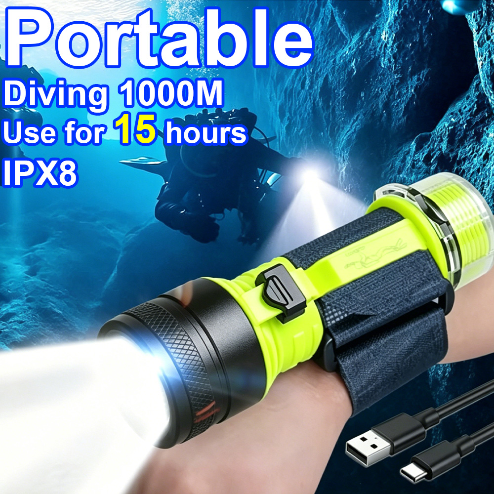 Underwater Flashlight - Nova Lanterna de Mergulho LED Profissional