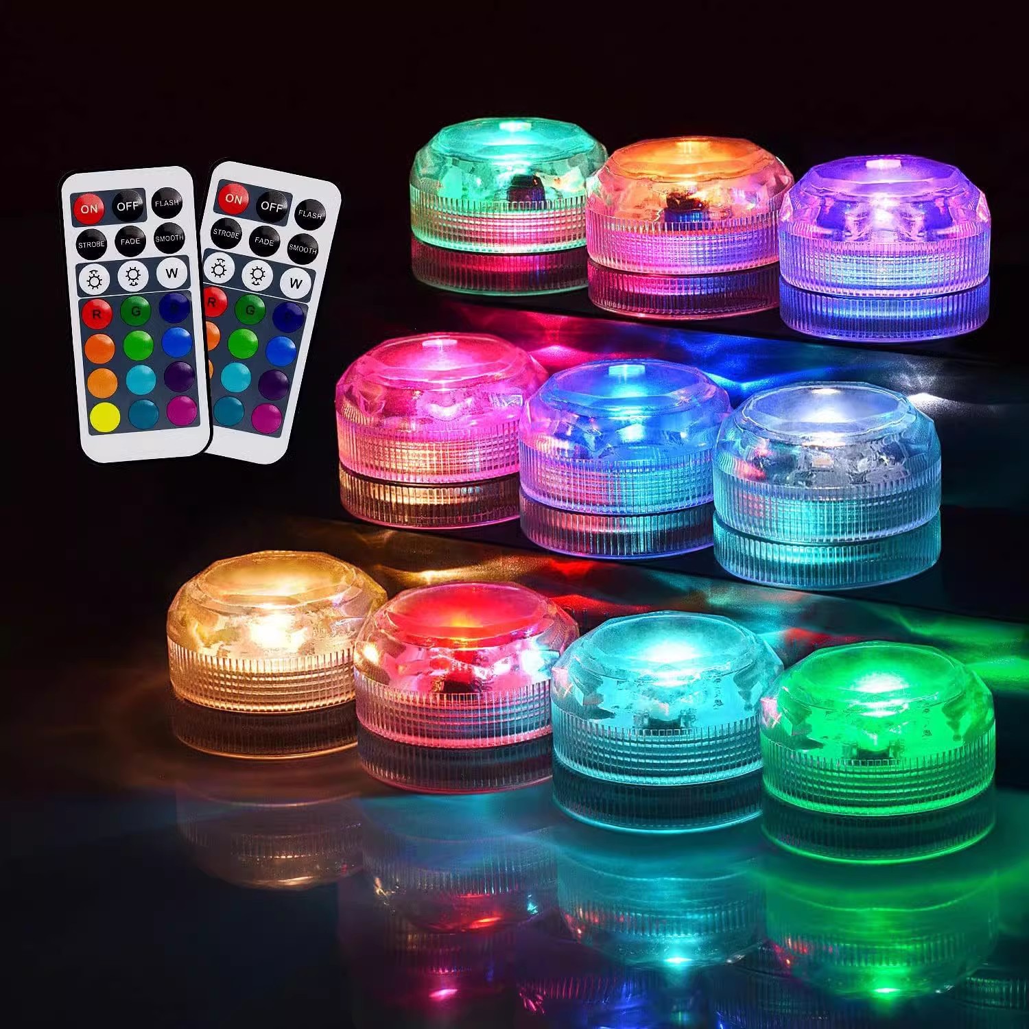 Underwater Flashlight - Controle remoto rgb flash decorativo colorido