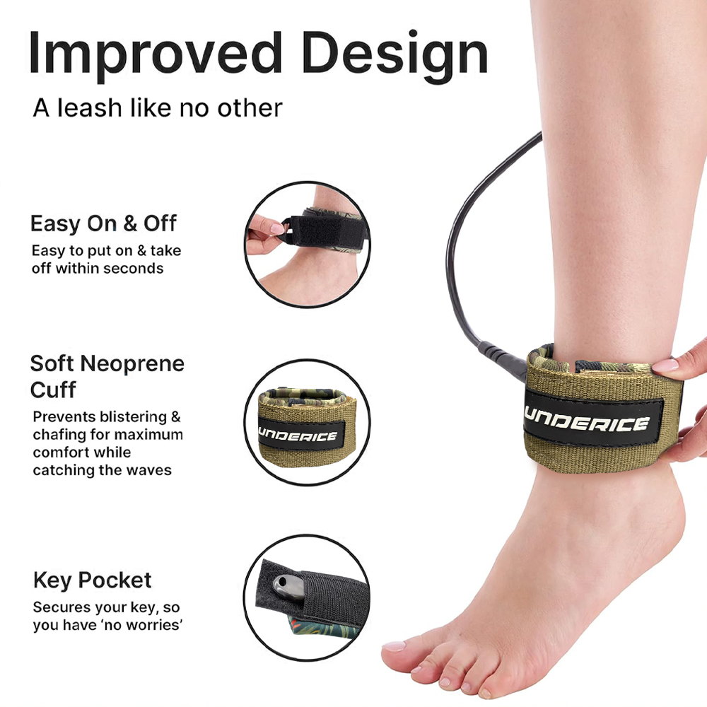 Corda de Segurança UICE para P - Surfboard Leash Ankle avaliação e preço