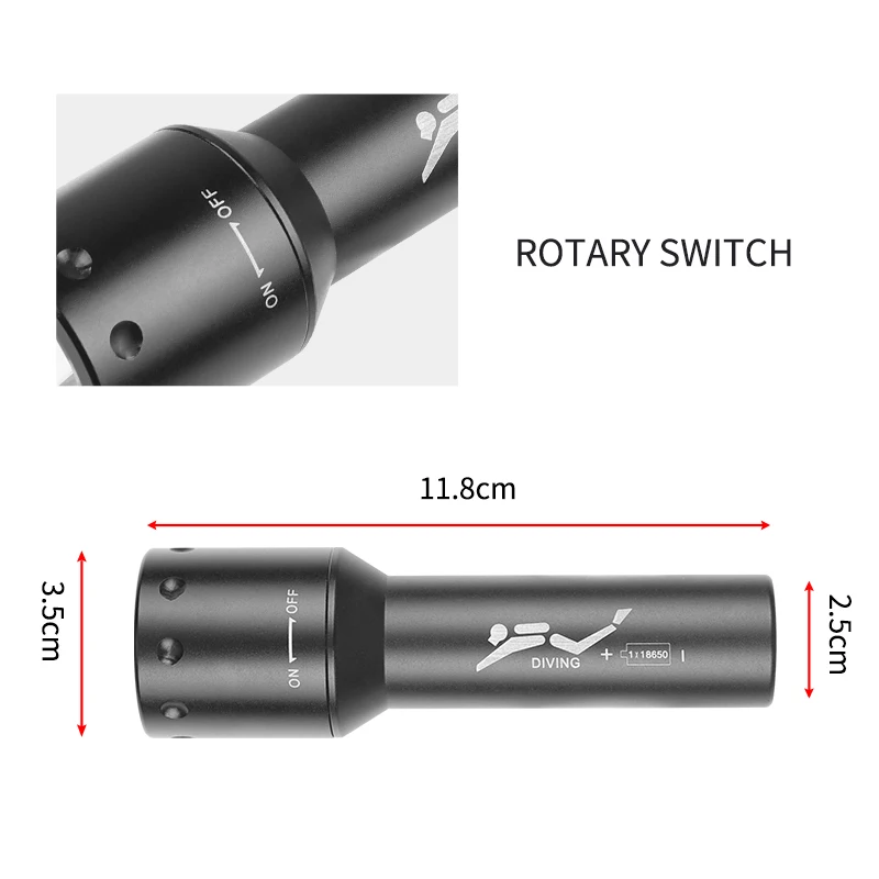Nova Lanterna de Mergulho T6 L - Underwater Flashlight avaliação e preço